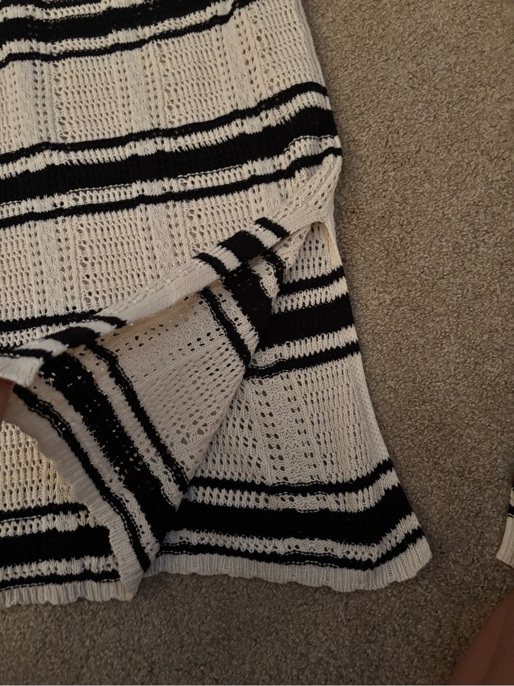Freshman Cream and Black Crochet Tank Set - Picture 5 of 6